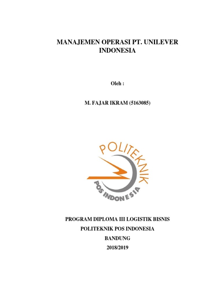 Manajemen Operasi Pt Unilever