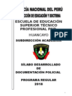 Silabus de Documentación Policial