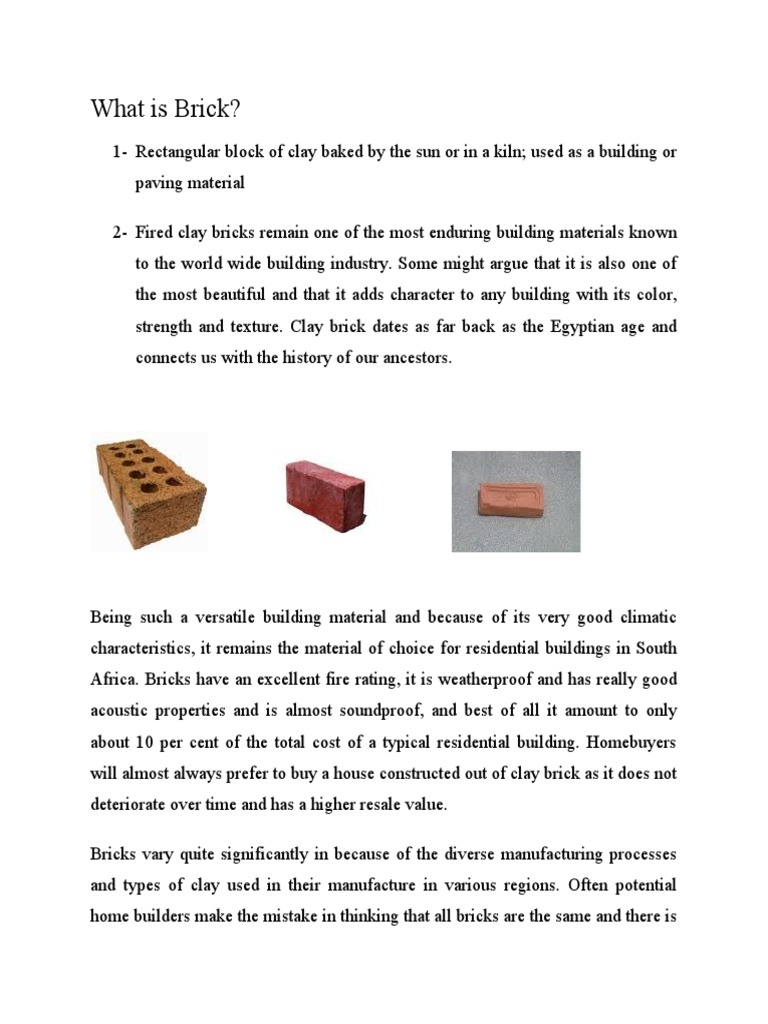 A Comprehensive History of Brick Making From Ancient Egypt to Modern Day Brick Kilns PDF