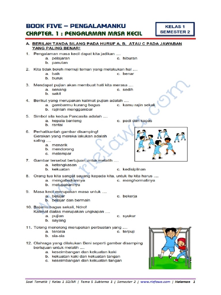 Contoh Soal Kalimat Pujian Kelas 1 Sd Guru Galeri