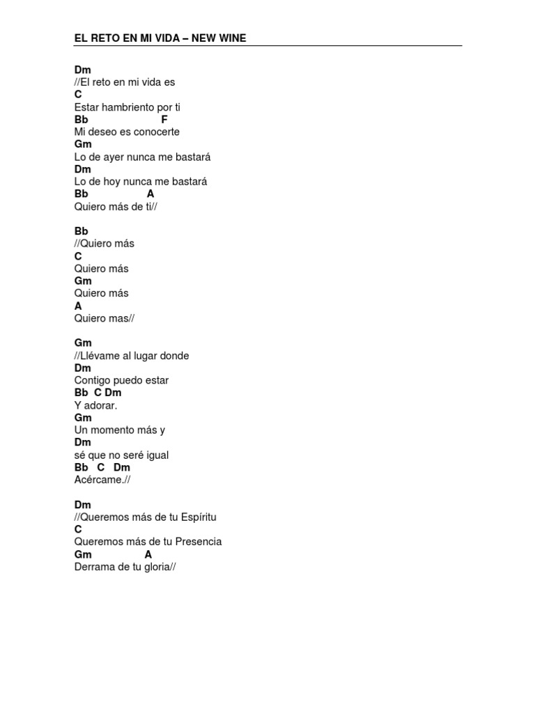 El Reto en Mi Vida | PDF