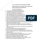 Suggestive Themes For The Preparation of Project Reports For PGDSRD PDF
