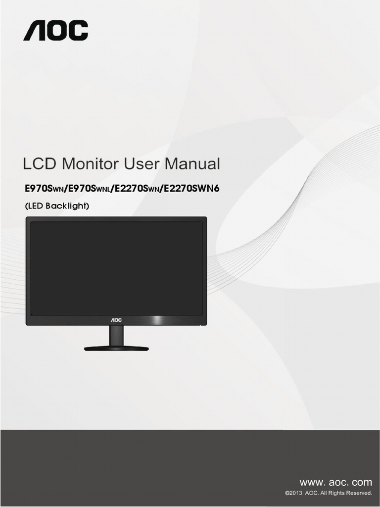 E970S /E970S /E2270S /E2270SWN6: (LED Backlight) | PDF | Computer ...