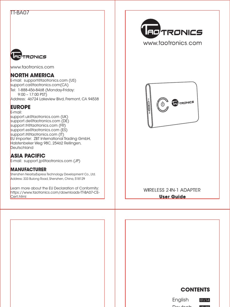 TT-BA07 User Manual | Mobile Technology | Telecommunications | Prueba
