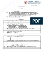 Grade-Viii: Mathematics FLT-3