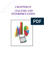 Chapter-Iv Analysis and Interpretation