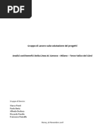 Analisi Costi-benefici Del Gruppo Di Lavoro Sulla Valutazione Dei Progetti