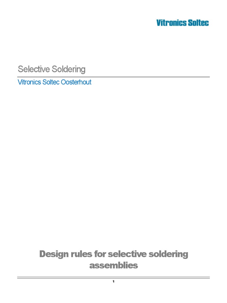 Selective Soldering PCB Design Guidelines | PDF | Printed Circuit Board ...