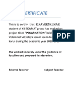 Certificate: She Worked Sincerely Under The Guidance of Faculties and Prepared This Desertion