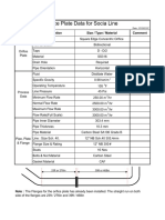 Orifice Plate Data For Socia Line: Sr. No. Description Size / Type / Material Comment