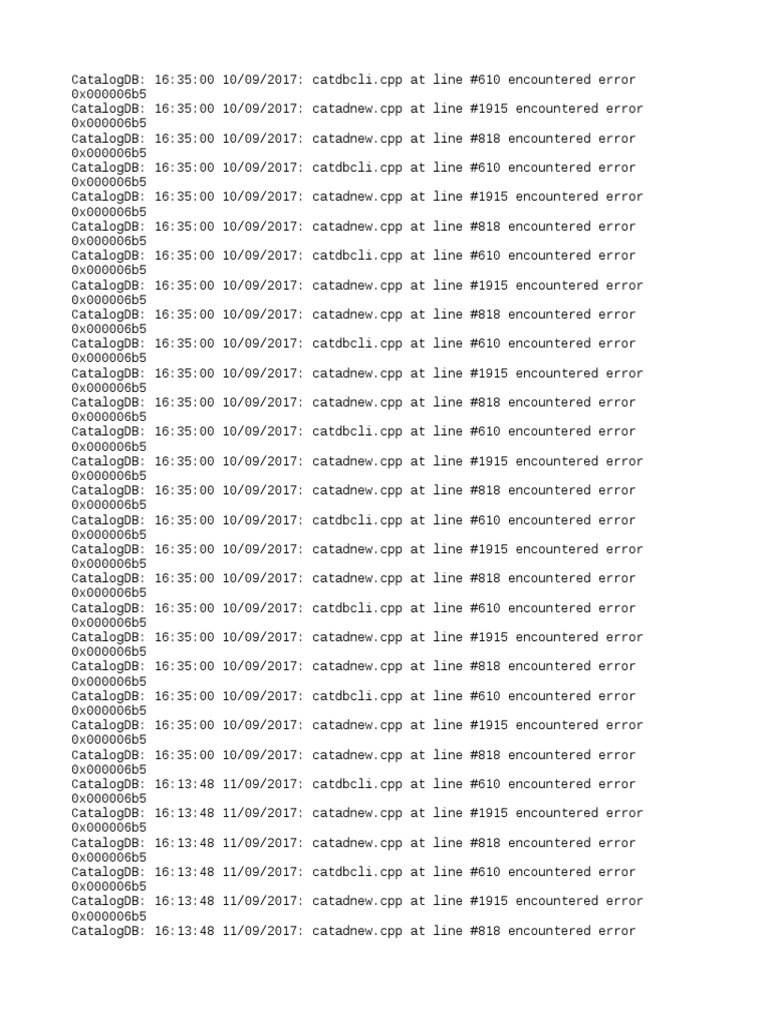 CatalogDB Error 0x000006b5 Logs | PDF