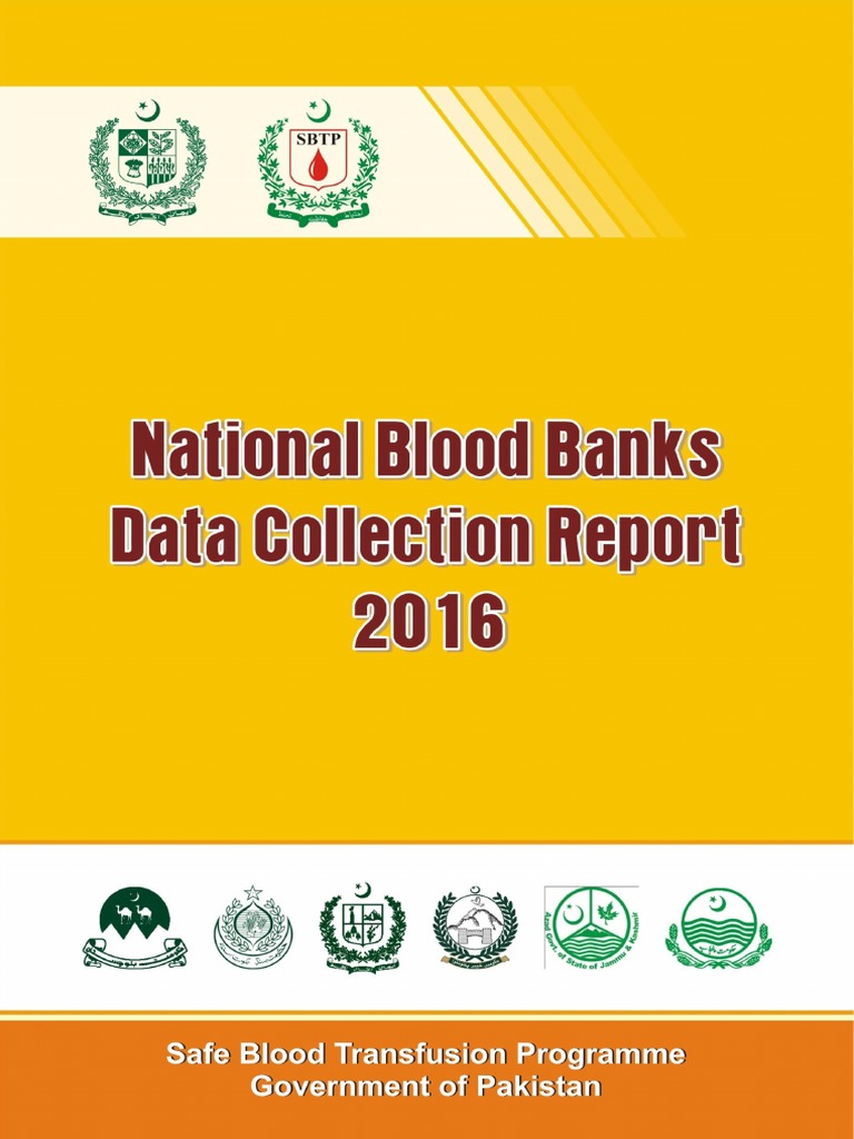 National Report Blood Banks Data Collection 2016 PDF PDF Blood