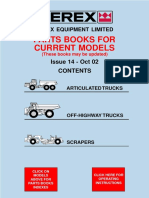 Terex equipment parts books library