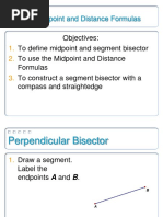 1.3: Use Midpoint and Distance Formulas