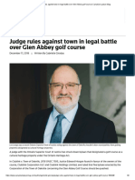 Judge Rules Against Town in Legal Battle Over Glen Abbey Golf Course Canadian Lawyer Mag