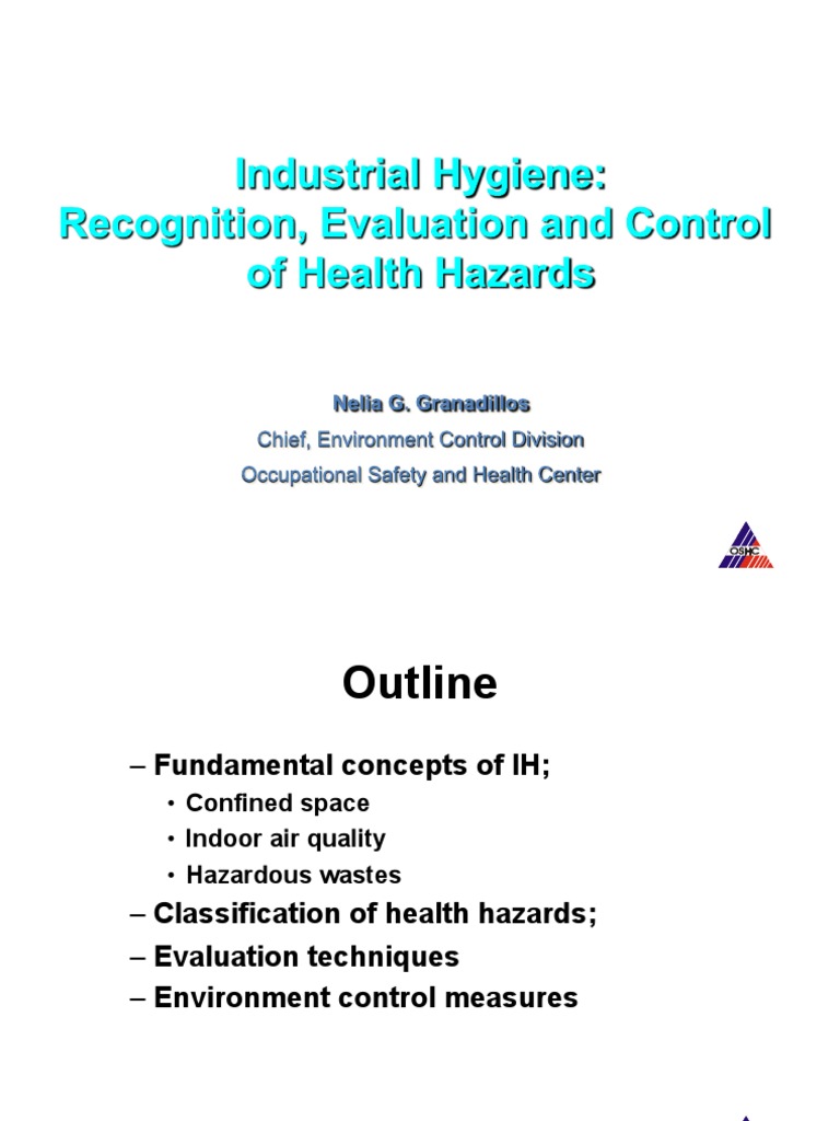 Industrial Hygiene PDF Occupational Hygiene Ventilation
