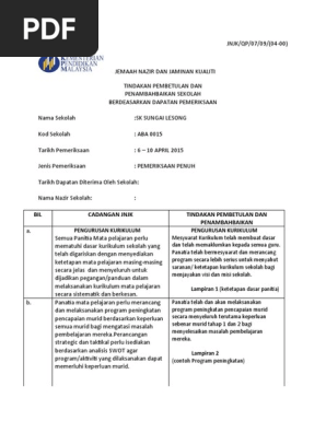 Laporan Kepaa Nazir Pdf