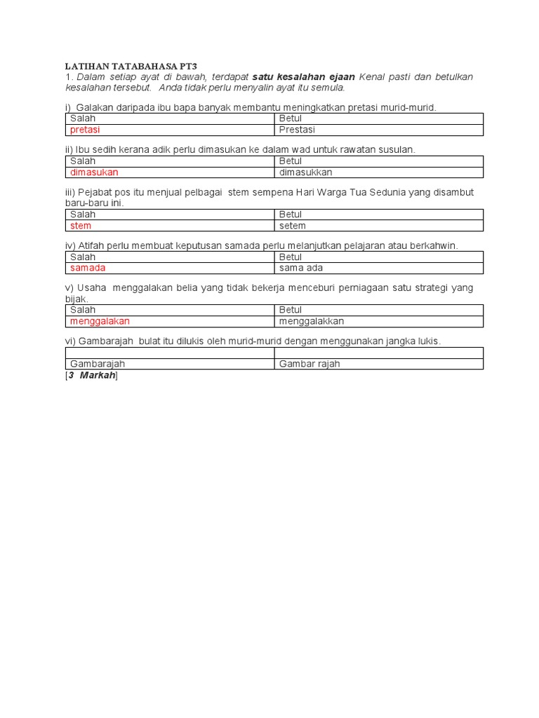 Latihan Tatabahasa Pt3 Pdf
