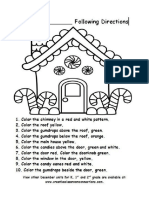 Gingerbread house coloring sheet