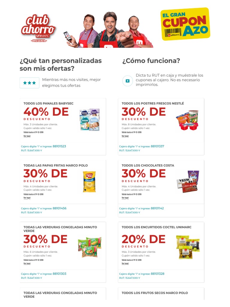 Unimarc Gran Cuponazo PDF PDF Ocio