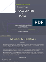 Bpo - Call Center Pura: Proposed Business Plan