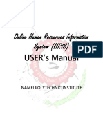 Online Human Resources Information System (HRIS) : USER's Manual