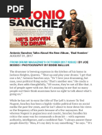 Antonio Sanchez - Drum! Magazine About ‘Bad Hombre’