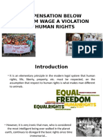 Compensation Below Minimum Wage A Violation of Human Rights