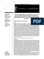 Physical vulnerabilities and problems-encountered among coastal and upland secondary school teachers in the implementation of school disaster preparedness measures 