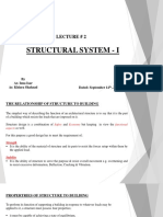 Structural System - I: Lecture # 2