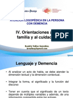 IV. Orientaciones A La Familia y Al Cuidador: Atención Logopédica en La Persona Con Demencia