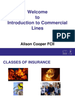Welcome To Introduction To Commercial Lines: Alison Cooper FCII