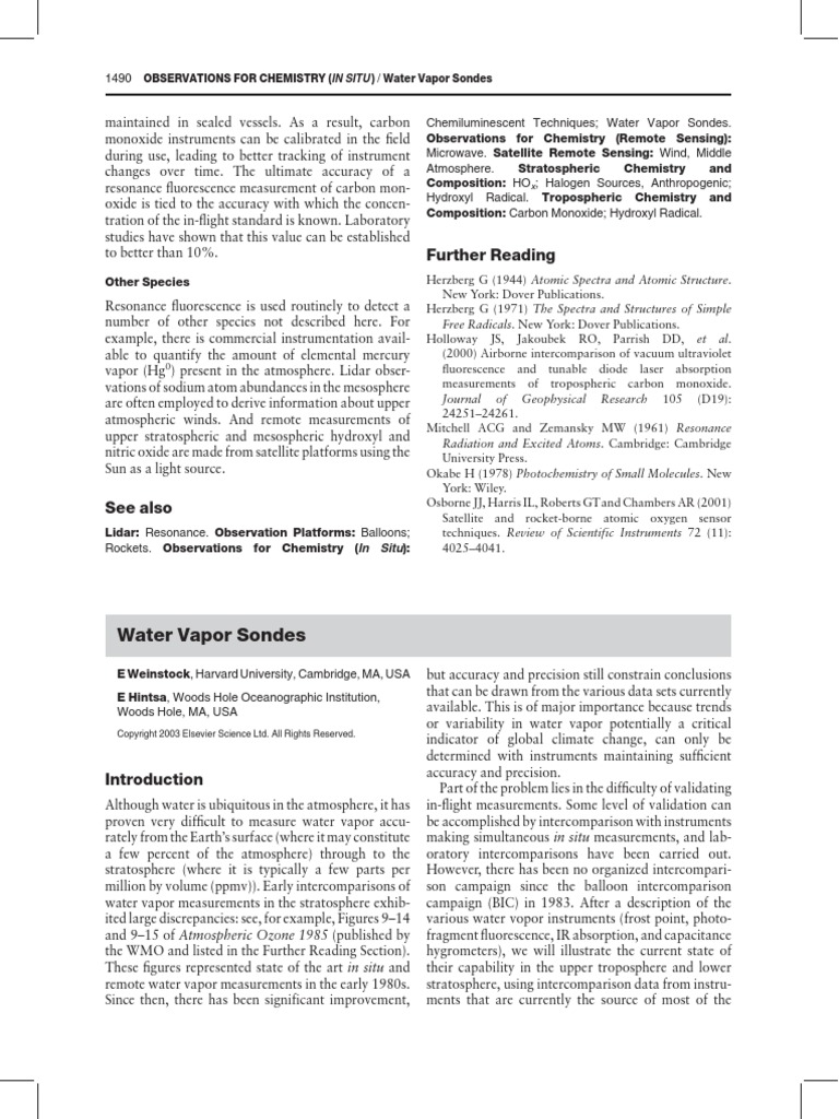 World Climate Research Program | PDF | Atmosphere Of Earth | Water Vapor
