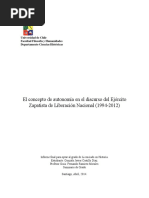 El Concepto de Autonomia en El Discurso Del Ejercito Zapatista de Liberacion Nacional