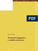 (Fondo Hispánico de Lingüística y Filología) Javier Elvira-Evolución Lingüística y Cambio Sintáctico-Peter Lang (2009)