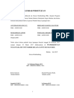 Lembar Persetujuan, Pengesahan, Kata Pengantar, Daftar Isi - LAPORAN PKL PABRIK KELAPA SAWIT PTPN 3 SEI MANGKEI