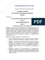 GO 37.543 - 07-10-2002 - Ley Del Sistema Venezolano para La Calidad PDF