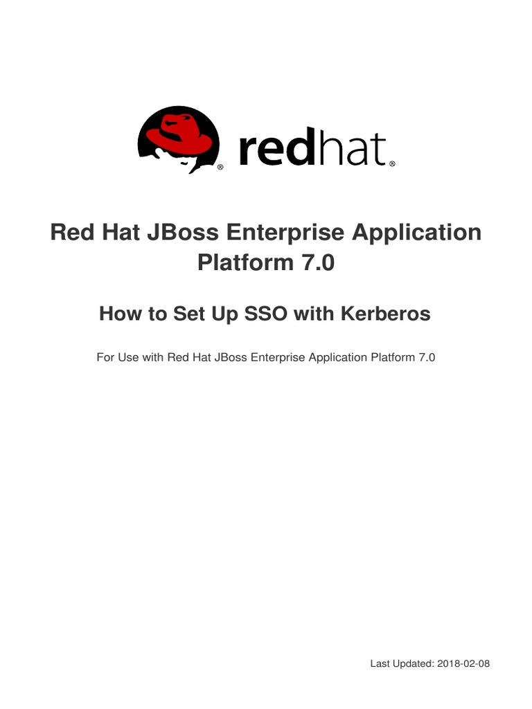 Red Hat Jboss Enterprise Application Platform 7 0 How To Set Up Sso With Kerberos En Us Computer Access Control World Wide Web