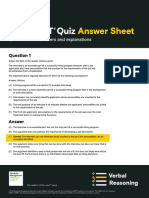 Mini GMAT Quiz: Answer Sheet