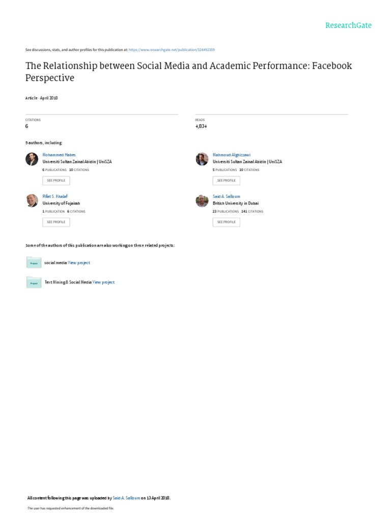 The Relationship Between Social Media and Academic Performance ...