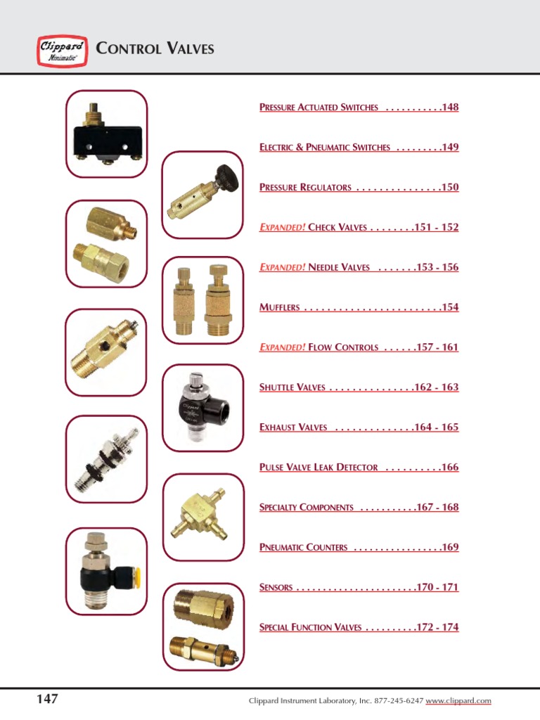 Clippard Control ValvesCatalog PDF PDF Valve Switch