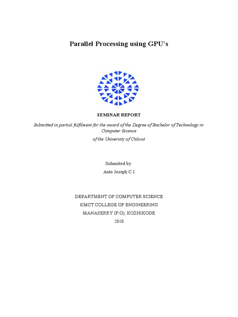 Parallel Processing Using GPU's | PDF | Graphics Processing Unit ...