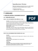 6.-Especificaciones Técnica - MOBILIARIO