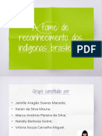 Apresentação PIM 1 - A Fome de Reconhecimento Dos Indigenas Brasileiros