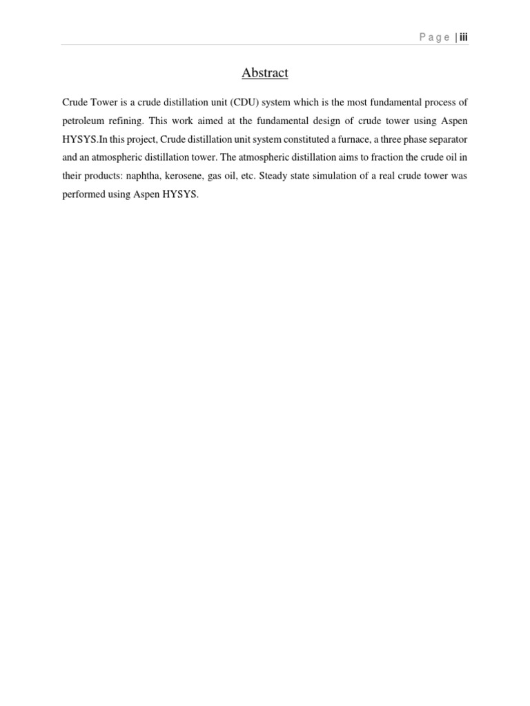 Aspen HYSYS Simulation of Crude Tower | PDF | Petroleum | Distillation