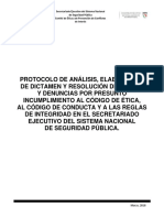 Protocolo de análisis y denuncia