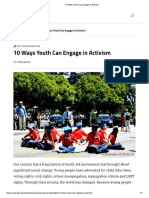 10 Ways Youth Can Engage in Activism