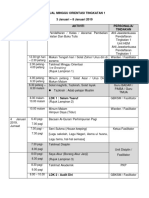 Jadual Minggu Orientasi Tingkatan 1