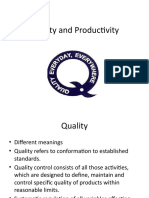 Quality and Productivity
