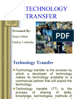 Technology Transfer: Presented by